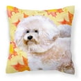 thumbnail image 1 of Carolines Treasures BB9966PW1414 Bichon Frise 2 Fall Fabric Decorative Pillow 14Hx14W multicolor, 1 of 4