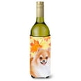 thumbnail image 1 of Carolines Treasures BB9977LITERK Pomeranian 2 Fall Wine Bottle Beverge Insulator Hugger  Wine Bottle multicolor, 1 of 1