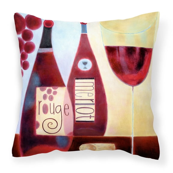 Carolines Treasures BCBR0069PW1414 Wine Collection Rouge by Cathy Brear Canvas Decorative Pillow