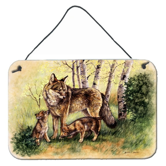 Carolines Treasures BDBA0115DS812 Wolf Wolves by Daphne Baxter Wall or Door Hanging Prints  8x12 multicolor
