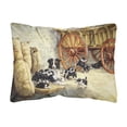 thumbnail image 1 of Carolines Treasures BDBA0118PW1216 Border Collie Dog Litter Fabric Decorative Pillow 12H x16W multicolor, 1 of 3