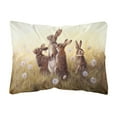 thumbnail image 1 of Carolines Treasures BDBA0144PW1216 Rabbits in the Dandelions Fabric Decorative Pillow 12H x16W multicolor, 1 of 3