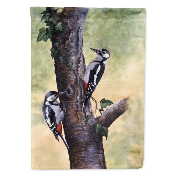 Carolines Treasures BDBA0335GF Woodpeckers by Daphne Baxter Flag Garden Size  Small multicolor