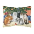 thumbnail image 1 of Carolines Treasures BDBA0345PW1216 Cats under the Christmas Tree Fabric Decorative Pillow 12H x16W multicolor, 1 of 3