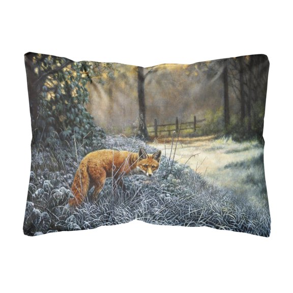 Carolines Treasures BDBA0347PW1216 Fox on the Hunt Fabric Decorative Pillow 12H x16W multicolor