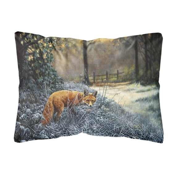 Carolines Treasures BDBA0347PW1216 Fox on the Hunt Fabric Decorative Pillow 12H x16W multicolor