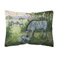 thumbnail image 1 of Carolines Treasures BDBA0385PW1216 Zebras in the Field with Baby Fabric Decorative Pillow 12H x16W multicolor, 1 of 3