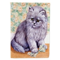Carolines Treasures BDBA254AGF Grey Cat by Daphne Baxter Flag Garden Size Small multicolor