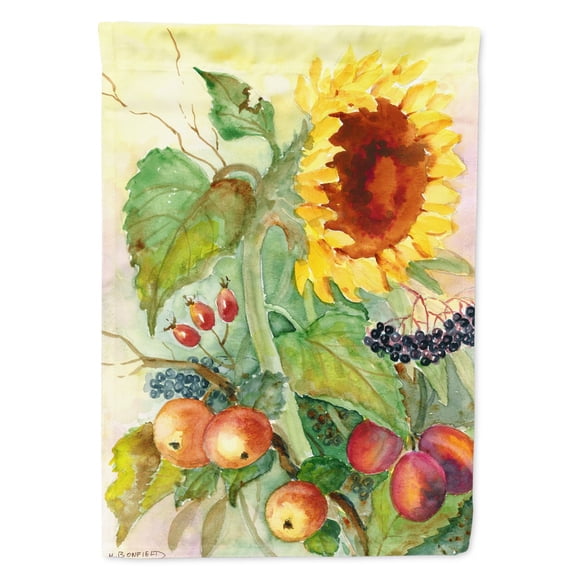 Autumn Flowers II by Maureen Bonfield Garden Flag