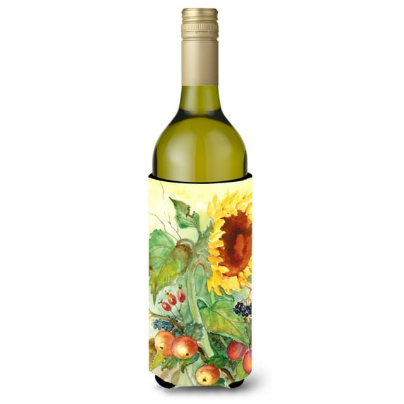 Carolines Treasures BMBO0699LITERK Autumn Flowers II by Maureen Bonfield Wine Bottle Beverage Insulator Hugger Wine