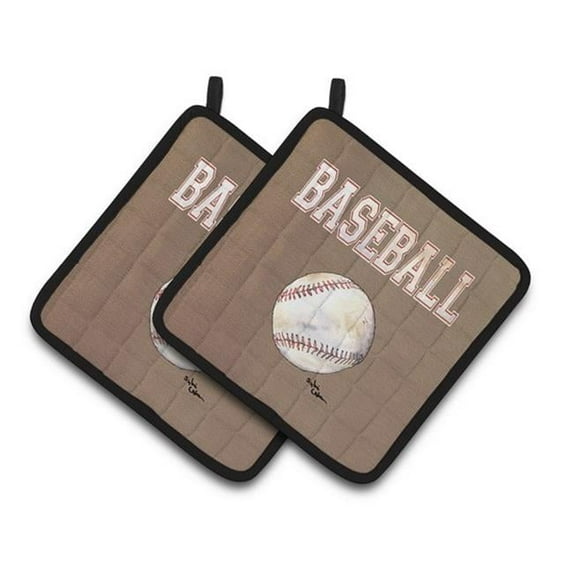 Carolines Treasures Baseball Pair of Pot Holders 7.5 x 3 x 7.5 in.