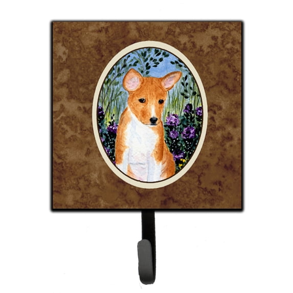 Carolines Treasures Basenji Leash or Key Holder Single Hook multicolor