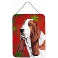 thumbnail image 1 of Carolines Treasures  Basset Hound Red Green Snowflakes Holiday Christmas Aluminium Metal Wall Or Door Hanging Prints - 12 x 16 in., 1 of 1