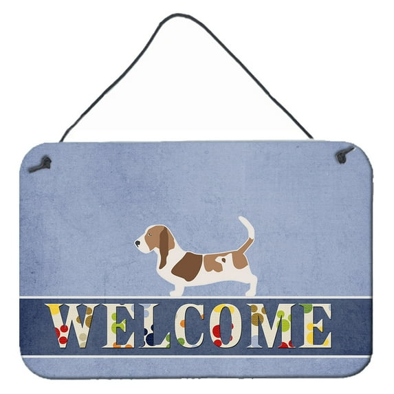 Carolines Treasures BB5506DS812 Basset Hound Welcome Wall or Door Hanging Prints
