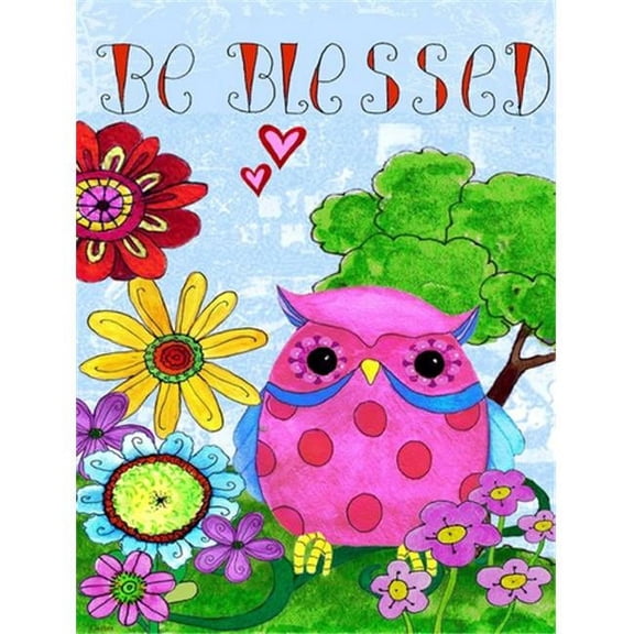 Carolines Treasures Be Blessed Owl Flag Garden Size