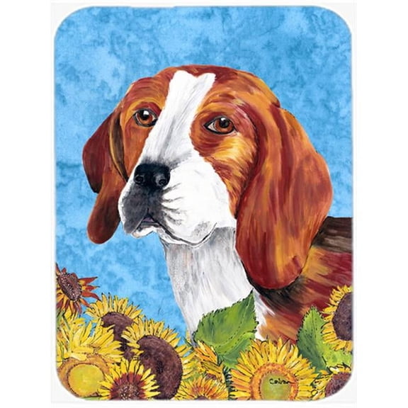 Carolines Treasures  Beagle Glass Cutting Board - Large