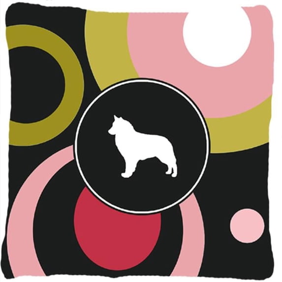 Carolines Treasures Belgian Sheepdog Decorative Fabric Pillow - 14 x 14 in.