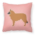 thumbnail image 1 of Carolines Treasures BB3661PW1818 Belgian Shepherd Checkerboard Pink Fabric Decorative Pillow, 1 of 5