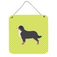 Carolines Treasures Bernese Mountain Dog Checkerboard Green Wall or