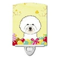 thumbnail image 1 of Carolines Treasures Bichon Frise Easter Egg Hunt Ceramic Night Light 6x4x3 multicolor, 1 of 2