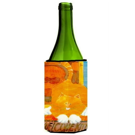 Carolines Treasures Big Orange Cat Welcome Wine Bottle Hugger