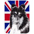 thumbnail image 1 of Carolines Treasures  Black And White Collie With English Union Jack British Flag Mouse Pad- Hot Pad Or Trivet, 1 of 1