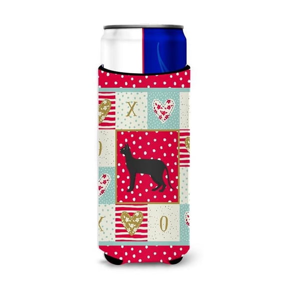 Carolines Treasures Black Cornish Rex Cat Love Ultra Hugger for Slim Cans