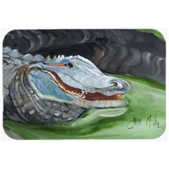 Carolines Treasures Blue Alligator Glass Cutting Board, Large