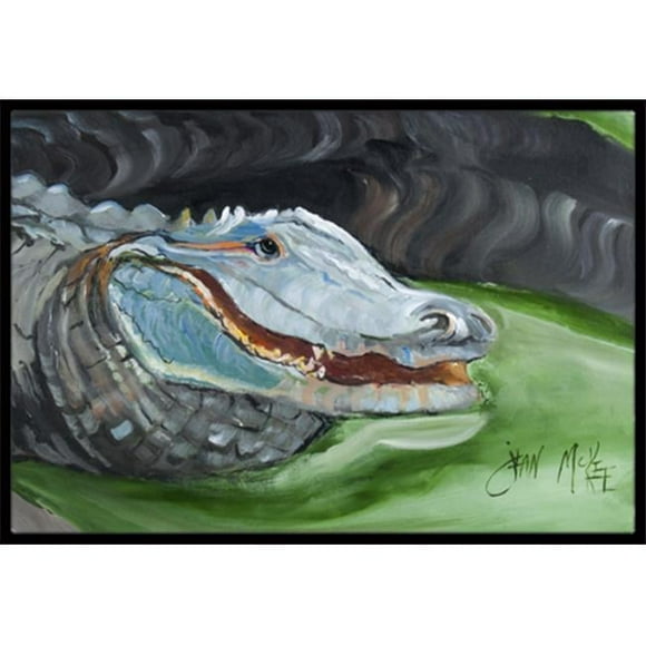 Carolines Treasures Blue Alligator Indoor & Outdoor Mat- 24 x 36 in.