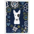thumbnail image 1 of Blue Flowers Bull Terrier Flag Garden Size, 1 of 2