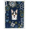thumbnail image 1 of Blue Flowers Tricolor Corgi Flag Garden Size, 1 of 2