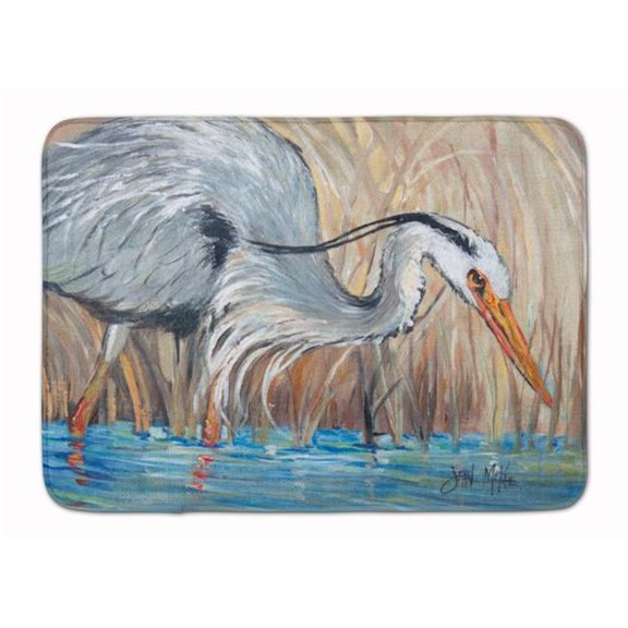 Carolines Treasures  Blue Heron in the Reeds Machine Washable Memory Foam Mat