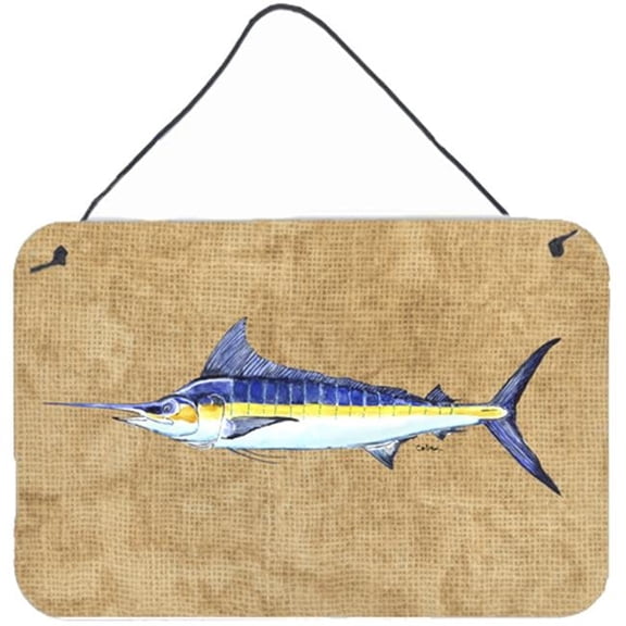 Carolines Treasures Blue Marlin Aluminium Metal Wall or Door Hanging Print
