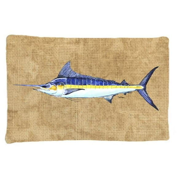 Carolines Treasures Blue Marlin Moisture Wicking Fabric Standard Pillow Case