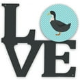 thumbnail image 1 of Caroline's Treasures BB8036WALV Blue Swedish Duck Blue Check Metal Wall Artwork LOVE, 12X12, multicolor, 1 of 2
