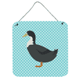 thumbnail image 1 of Carolines Treasures BB8036DS66 Blue Swedish Duck Blue Check Wall or Door Hanging Prints, 6 x 6 in., 1 of 1