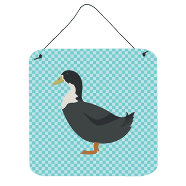 Carolines Treasures BB8036DS66 Blue Swedish Duck Blue Check Wall or Door Hanging Prints, 6 x 6 in.