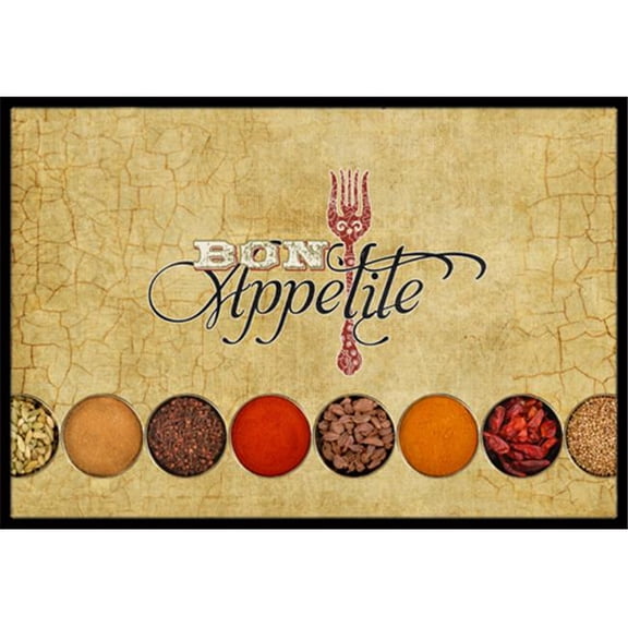Carolines Treasures Bon Appetite And Spices Indoor Or Outdoor Mat - 18 x 27 In.