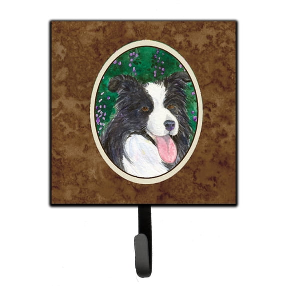 Carolines Treasures Border Collie Leash or Key Holder Single Hook multicolor