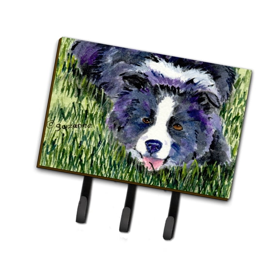 Carolines Treasures SS8836TH68 Border Collie Leash Holder or Key Hook, Large, Multicolor