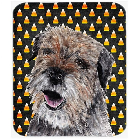 Carolines Treasures Border Terrier Halloween Candy Corn Mouse Pad
