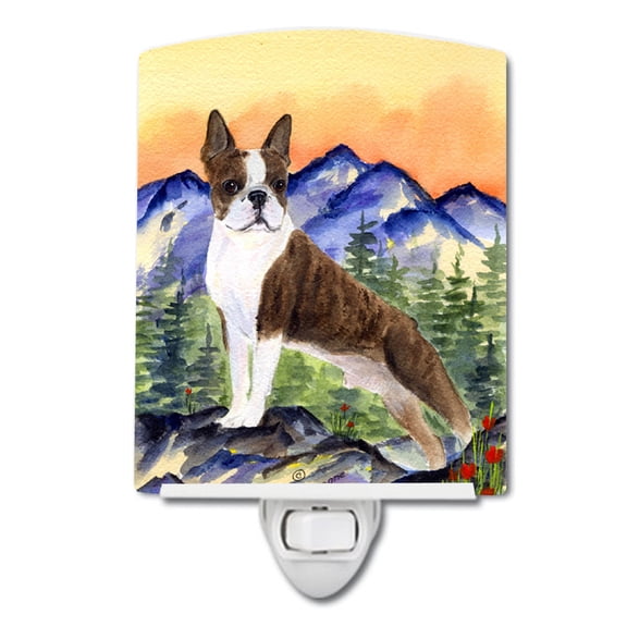 Carolines Treasures Boston Terrier Ceramic Night Light 6x4x3 multicolor