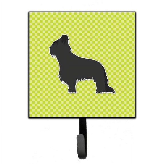 Carolines Treasures BB3826SH4 Briard Checkerboard Green Leash or Key Holder