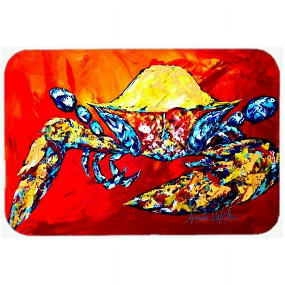 Carolines Treasures Bring it on Crab in Red Glass Cutting Board - Large