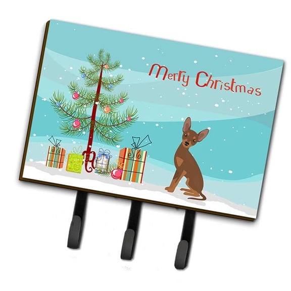 Carolines Treasures Brown Prague Ratter Christmas Tree Leash or Key Holder