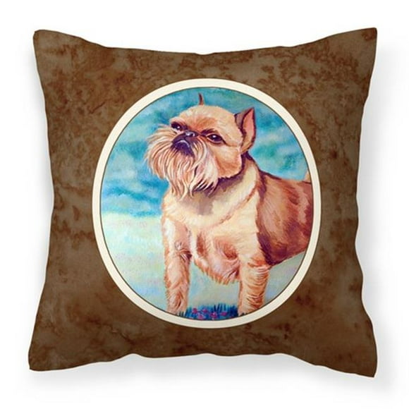 Carolines Treasures Brussels Griffon Fabric Decorative Pillow - 14 x 3 x 14 in.