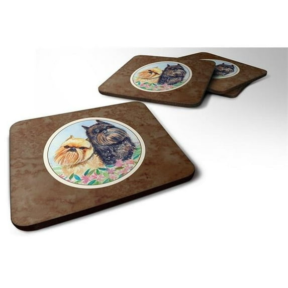 Carolines Treasures Brussels Griffon Foam Coaster - 3.5 x 0.25 x 3.5 in. - Set of 4