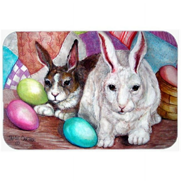 Carolines Treasures Buddy Buddies Easter Rabbit Glass Cutting Board, Large