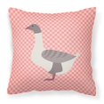 thumbnail image 1 of Carolines Treasures BB7901PW1818 Buff Grey Back Goose Pink Check Fabric Decorative Pillow, 18 x 18 in., 1 of 2