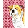 thumbnail image 1 of Carolines Treasures  Bulldog English Hearts Love Valentines Day Portrait Flag - Garden Size, 1 of 1